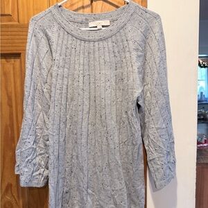 LOFT Speckled Gray Knit Top